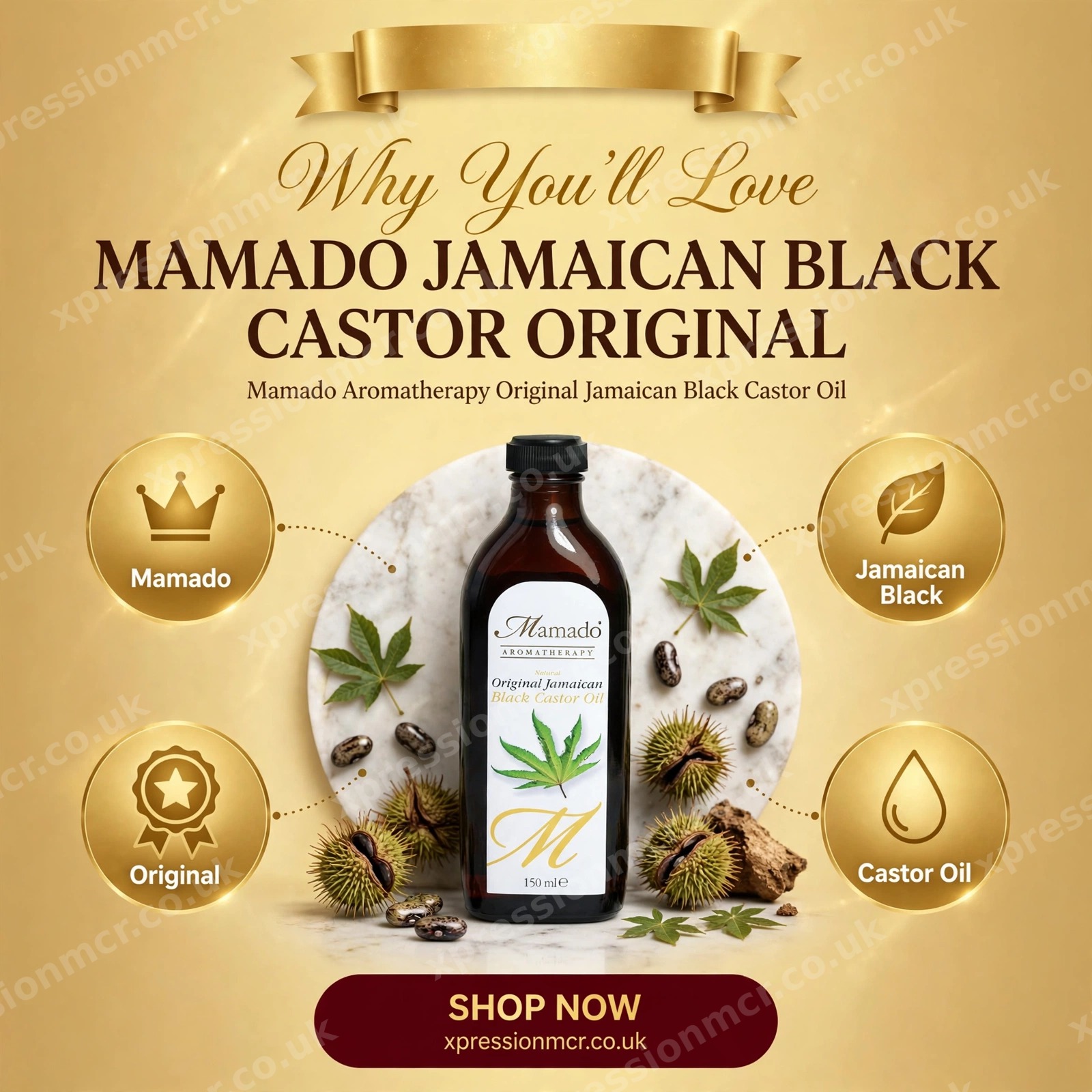 Mamado Aromatherapy Original Jamaican Black Castor Oil 150mL