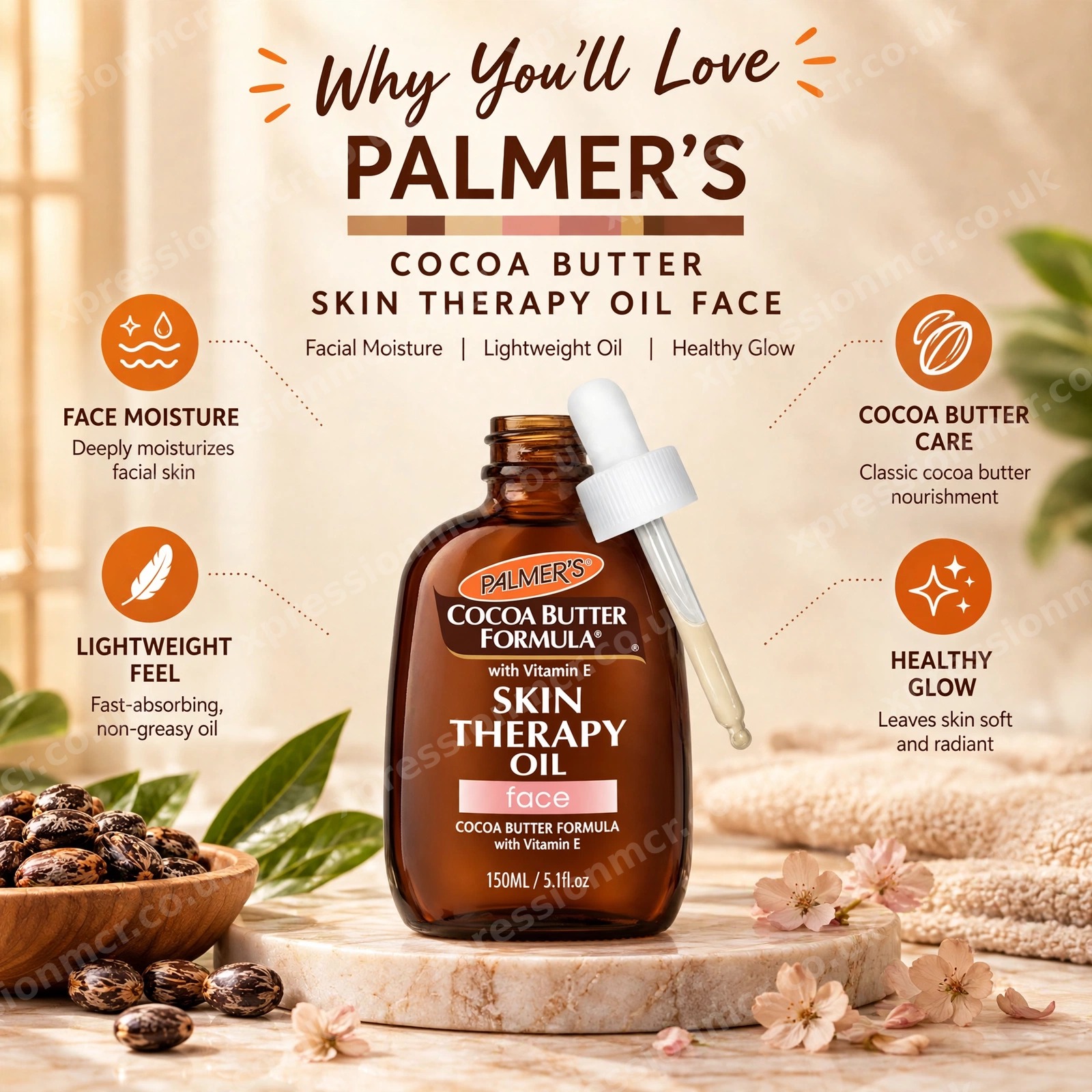 Palmer's 4153-6T Cocoa Butter Skin Therapy Oil Face 150ML / 5.1fl.oz