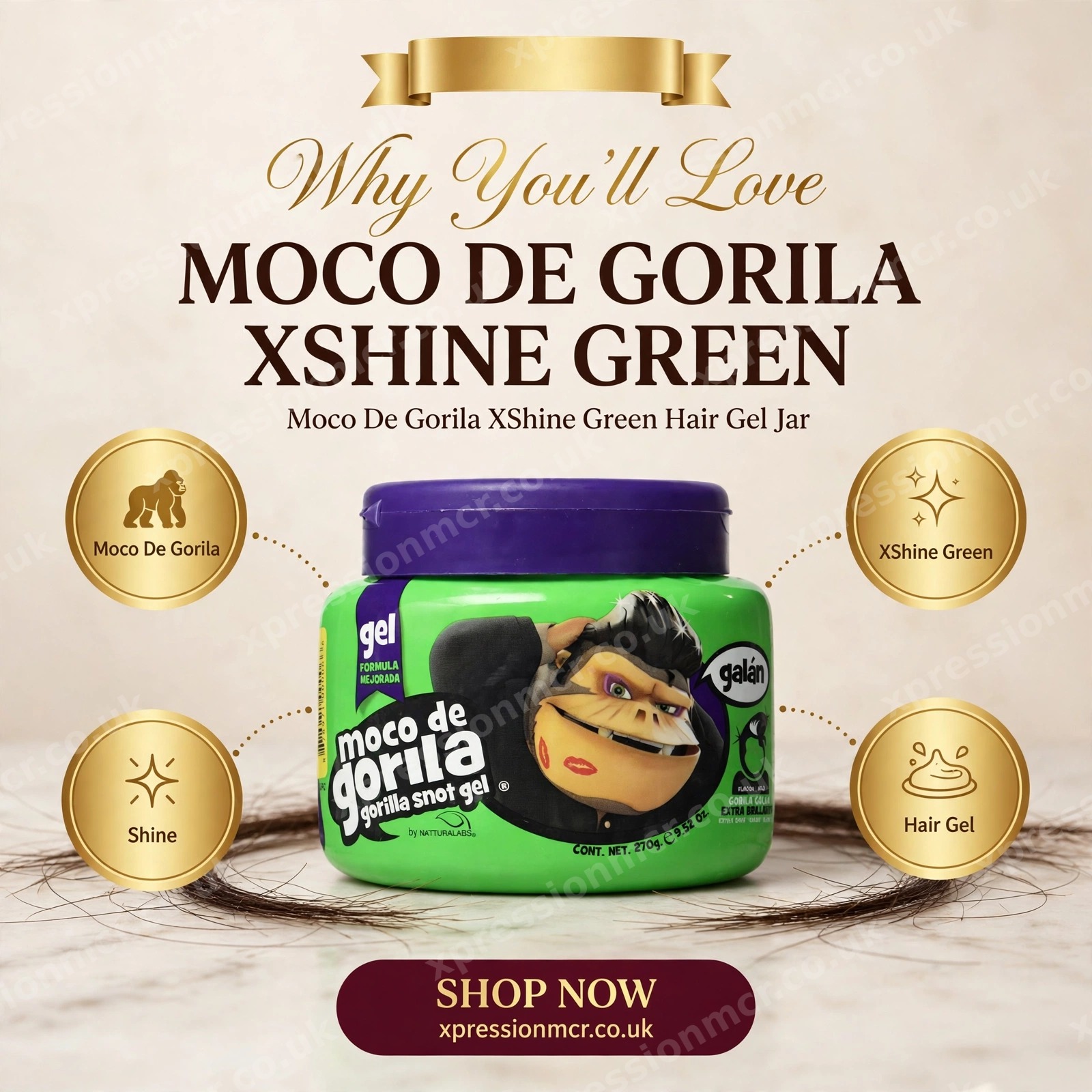 MMoco De Gorila XShine / Green 9.52oz Jar