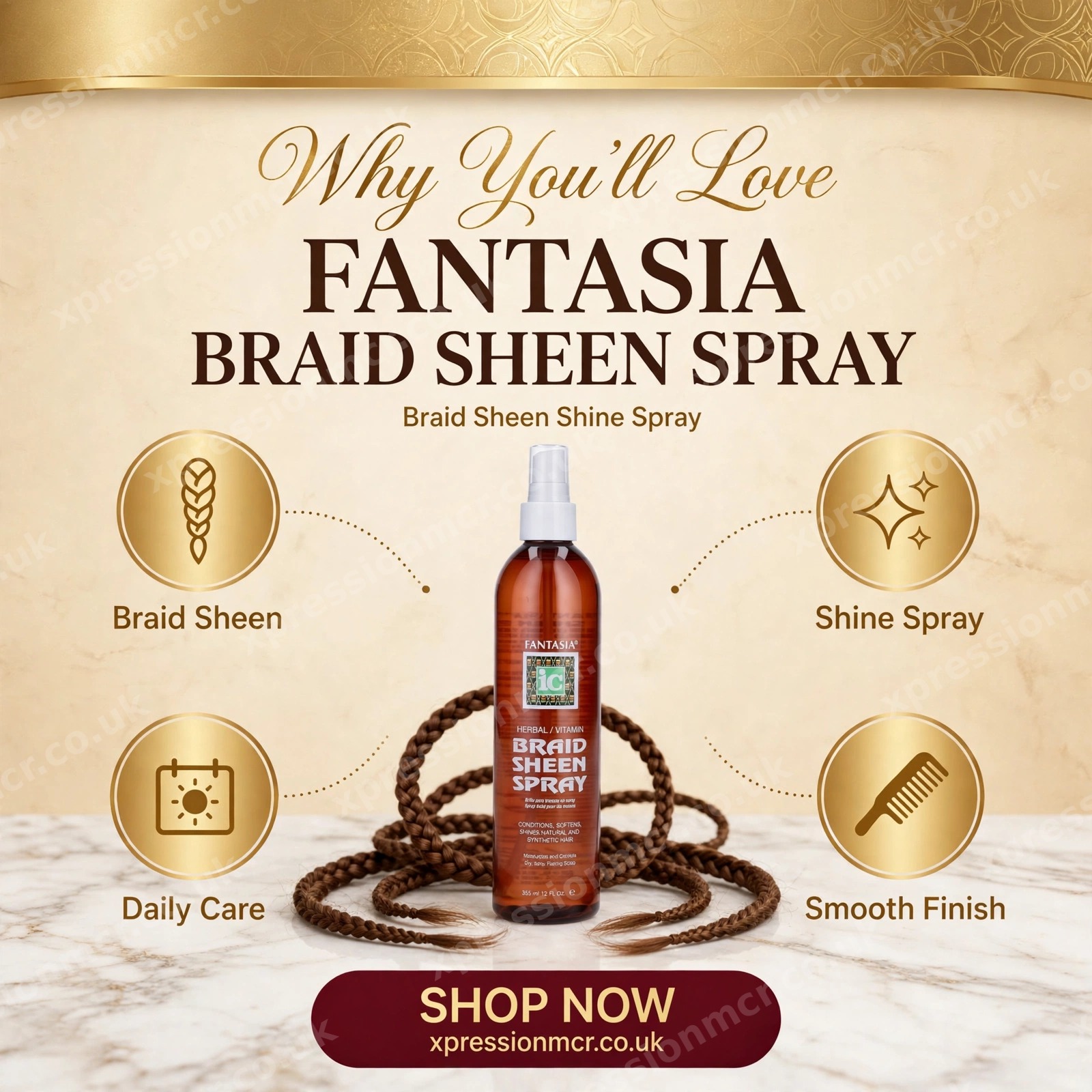 Fantasia IC Braid Sheen Spray 12 oz