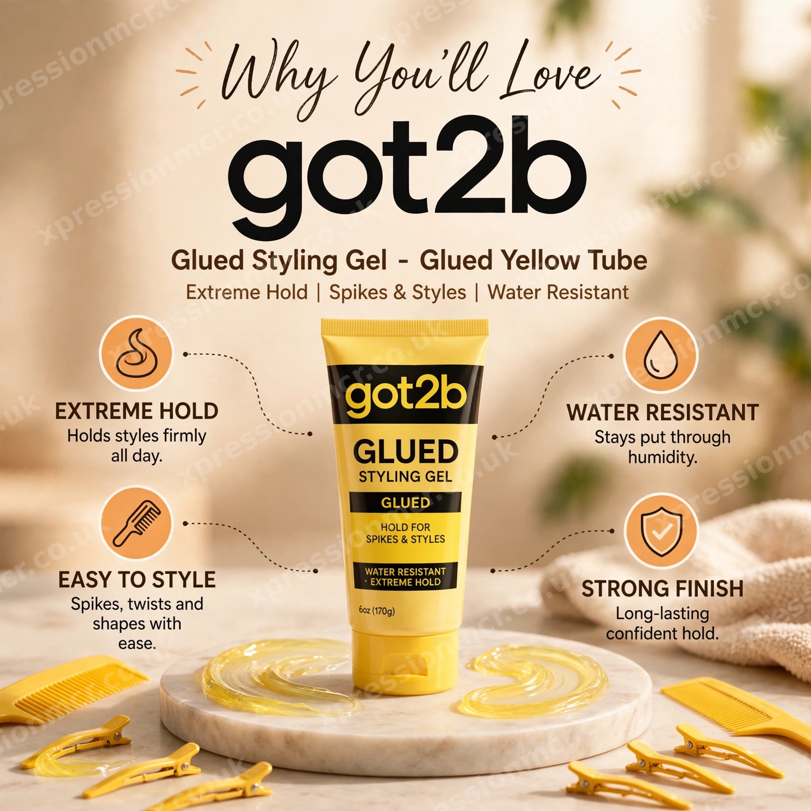 GOT2B Gel (Glued Yellow) Tube 6oz