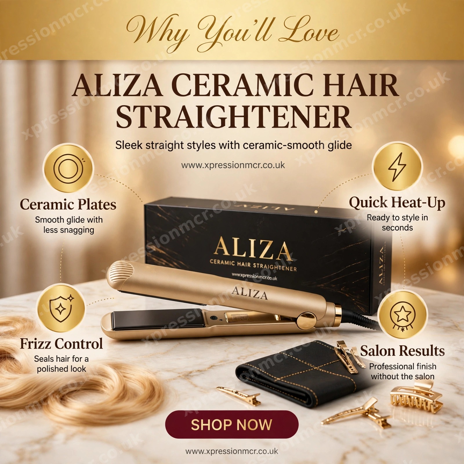 Aliza Ceramic Hair Straightener