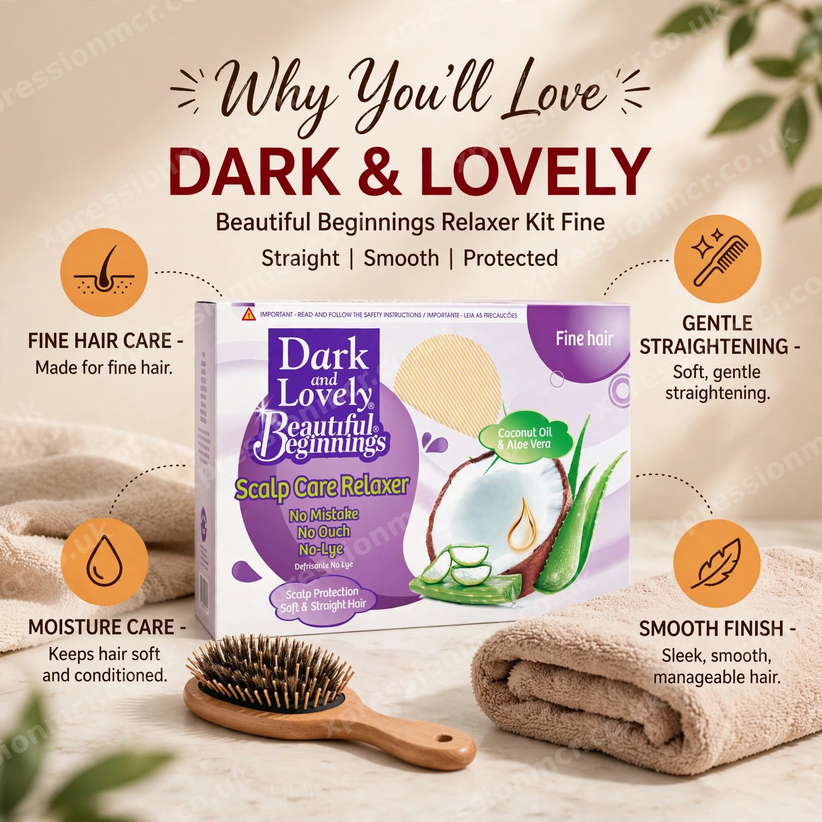 Dark & Lovely Beautiful Beginnings Relaxer Kit Fine