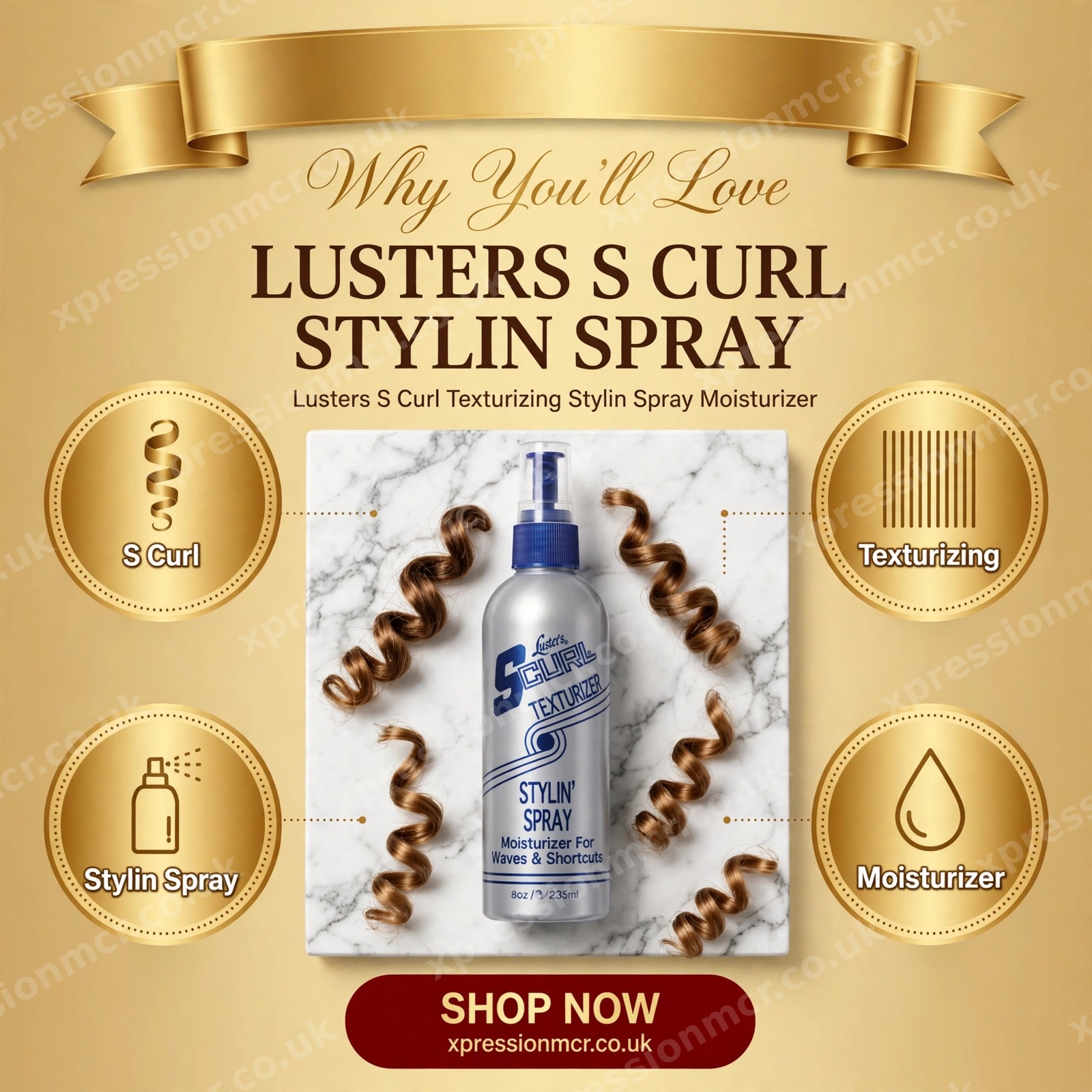 Luster's S Curl Texturizing Stylin Spray Moisturizer 8oz / 235ml