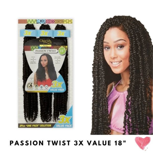 Cherish Bulk 3XVP Passion Twist 18 inch Crochet Hair