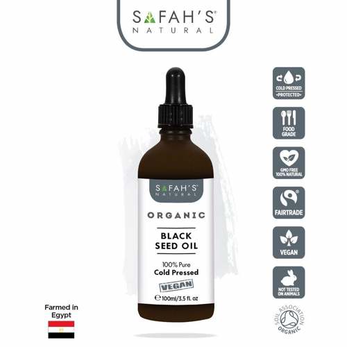 Safah's Natural Cold Press 100% PURE VIRGIN ORGANIC BLACK CUMIN SEED OIL 100ml
