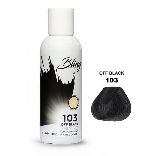 BLING COLOR SEMI PERMANENT HAIR DYE 118ml - 103 Off Black