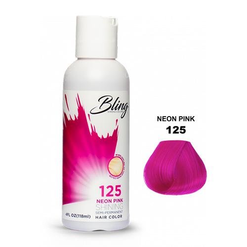 BLING COLOR SEMI PERMANENT HAIR DYE 118ml - 125 Neon Pink