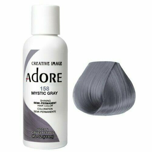 Adore Semi Permanent Hair colour 158 Mystic Grey 158  4oz / 118mL