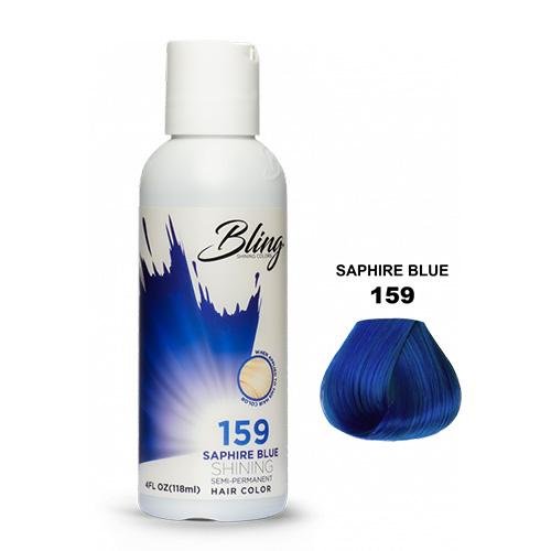 BLING COLOR SEMI PERMANENT HAIR DYE 118ml - 159 Saphire Blue