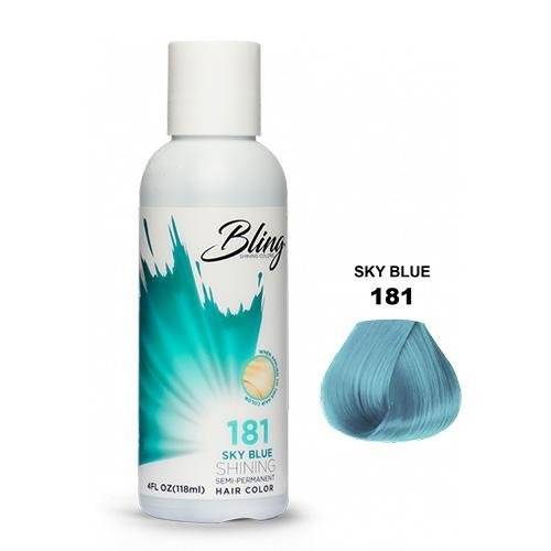 BLING COLOR SEMI PERMANENT HAIR DYE 118ml - 181 Sky Blue