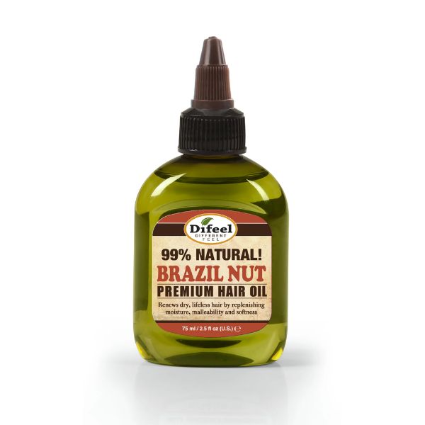 Difeel Premium Natural Hair Oil - Brazil Nut Oil 2.5 Oz.