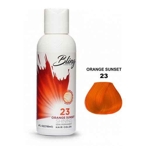 BLING COLOR SEMI PERMANENT HAIR DYE 118ml - 23 Orange Sunset