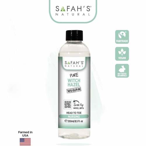 Safah's Natural 100% Natural PURE WITCH HAZEL 100ML-250ML (Ethanol)