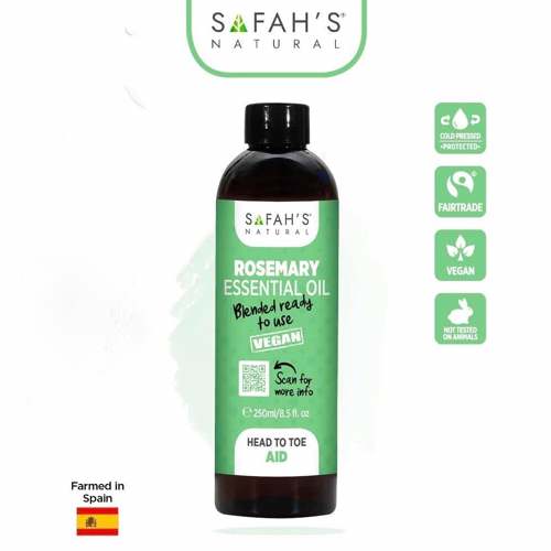 Safah's Natural Cold Pressed Blended Rosemary Essential Oil (100ml-250ml)