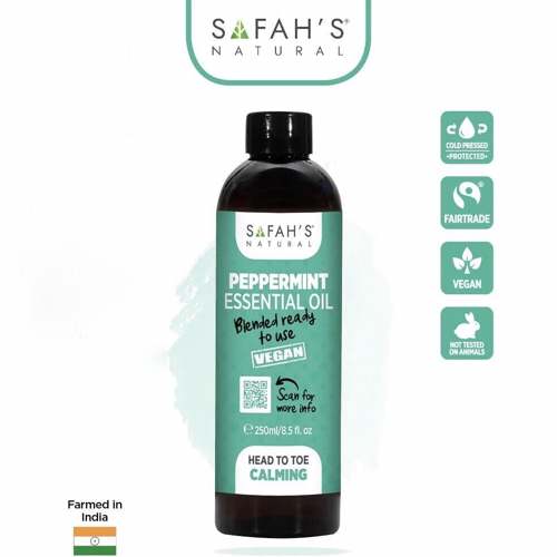 Safah's Natural Cold Pressed 100% Pure Peppermint Essential Oil (100ml-250ml)