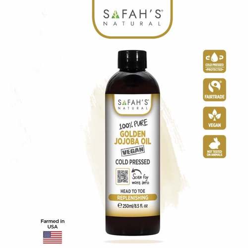 Safah's Natural Cold Press Golden Jojoba Oil ( 250ML-100ML )