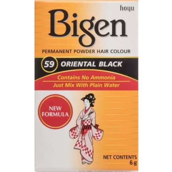 Bigen Permanent Powder Hair Color-59 Oriental Black 6g