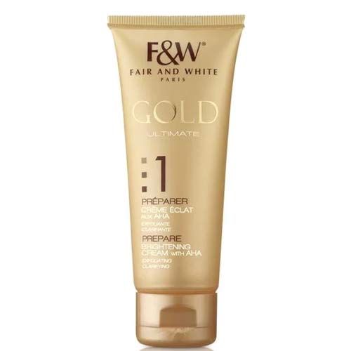 FAIR AND WHITE 1: GOLD AHA BRIGHTENING CREAM “HYDROQUINONE FREE” 75ML / 2.54OZ