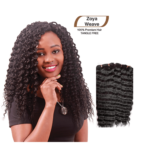 Angel Zoya weave – 18″, 200g, 2 bundles, Mid curly waves Human Hair Feel
