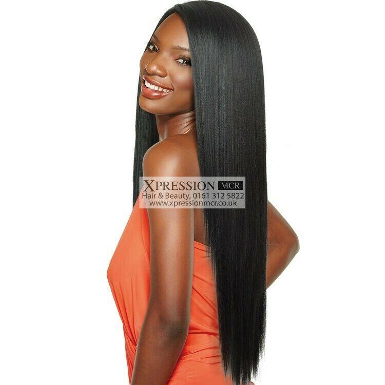 Sleek HOT NATURAL YAKI Synthetic Weave 7pcs With Closure For Full Head