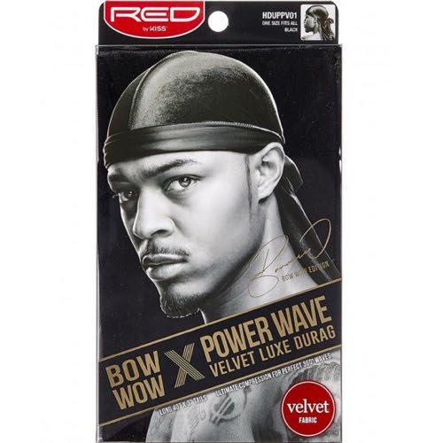 RED BY KISS: POWER WAVE VELVET DURAG - BLACK (HDUPPV01/HD71)