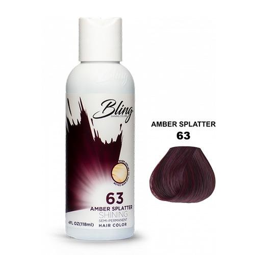 BLING COLOR SEMI PERMANENT HAIR DYE 118ml - 63 Amber Splatter