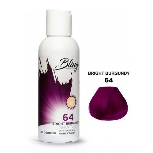 BLING COLOR SEMI PERMANENT HAIR DYE 118ml - 64 Bright Burgundy