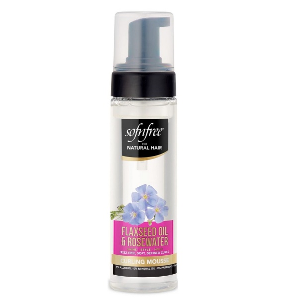 Sofn'Free For Natural Hair Flaxseed and Rosewater Foam Wrap Mousse 200ml