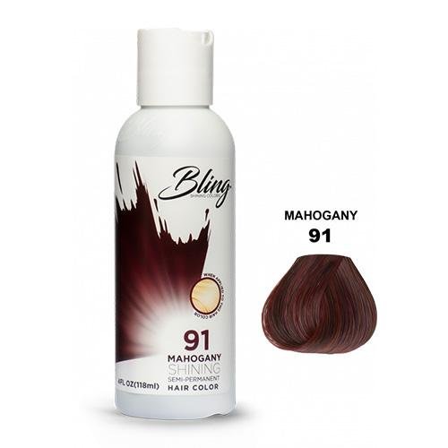 BLING COLOR SEMI PERMANENT HAIR DYE 118ml -91 Mahogany