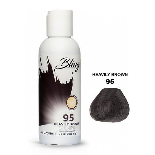 BLING COLOR SEMI PERMANENT HAIR DYE 118ml - 95 Heavily Brown