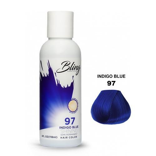 BLING COLOR SEMI PERMANENT HAIR DYE 118ml - 97 Indigo Blue