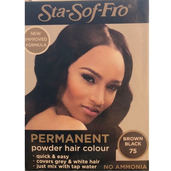Sta-Sof-Fro Permanent Powder Hair Colour - Brown Black
