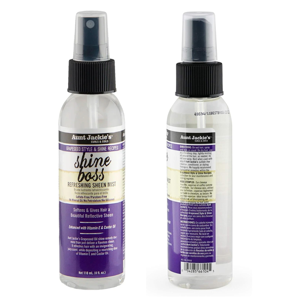 Aunt Jackie's Grapeseed Shine Boss Refreshing Sheen Mist - 4oz