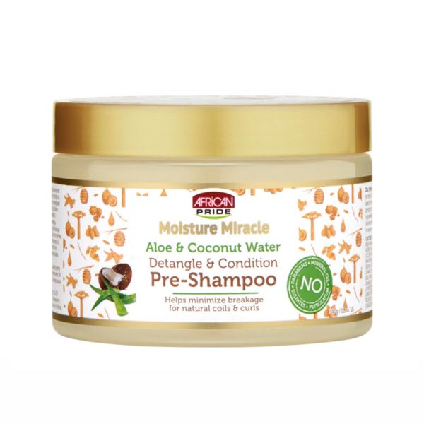 African Pride Moisture Miracle Aloe & Coconut Water Pre-Shampoo 12oz / 355ml
