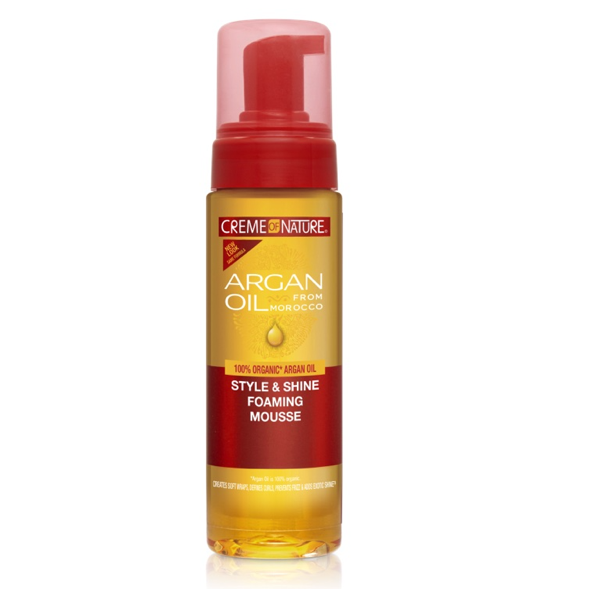 Creme of Nature Argan Oil Style & Shine Foaming Mousse 7oz / 207mL
