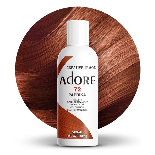 Adore Semi Permanent Hair colour-72 Paprika- 4oz / 118mL