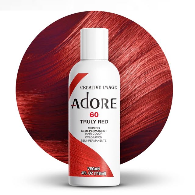 Adore Semi Permanent Hair colour-60 Truly Red- 4oz