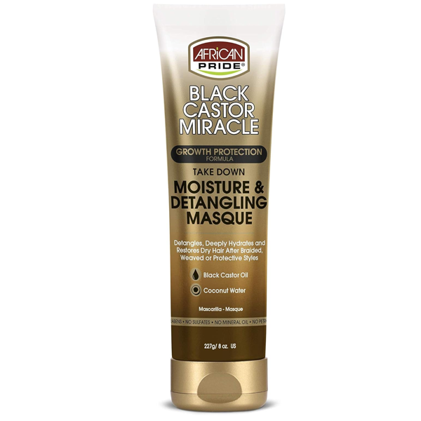African Pride Black Castor Miracle Moisture Detangling Masque 8oz