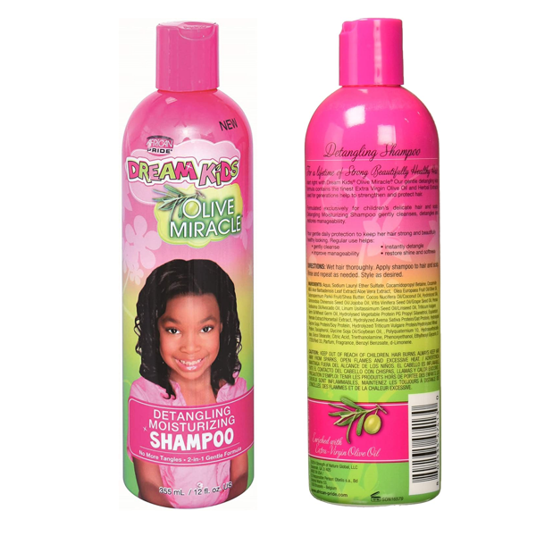 African Pride Dream Kids Olive Miracle Detangling Moisturizing Shampoo 12oz / 355mL