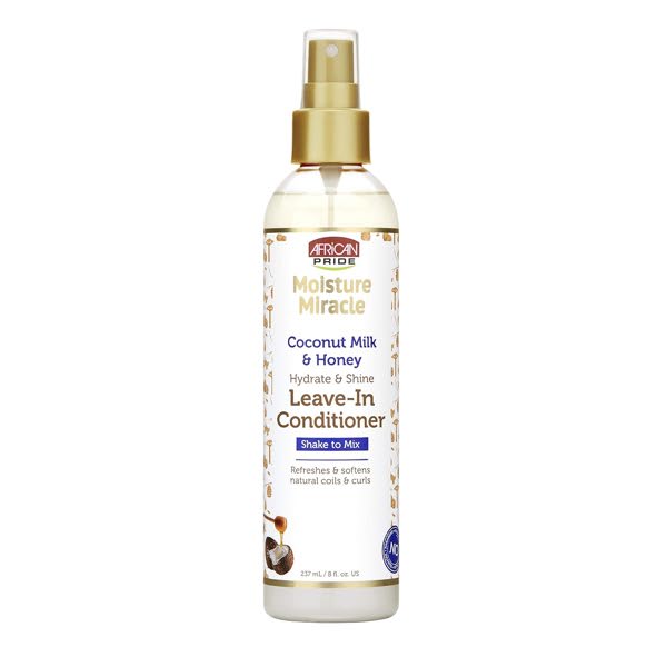 African Pride Moisture Miracle Coconut Milk & Honey Leave-In Conditioner 8oz / 237ml