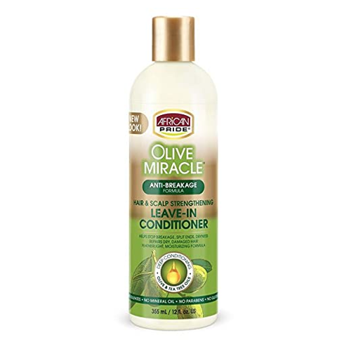 African Pride Olive Miracle Anti Breakage Leave in Conditioner  12oz / 355mL