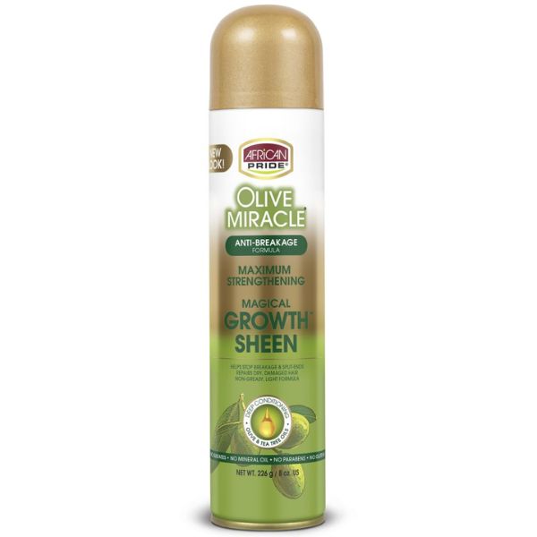 African Pride Olive Miracle Anti-Breakage Magical Growth Sheen 8oz / 226g