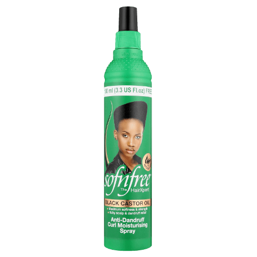 Sof N Free Black Castor Oil Anti-Dandruff Curl Moisturising Spray (350ml)