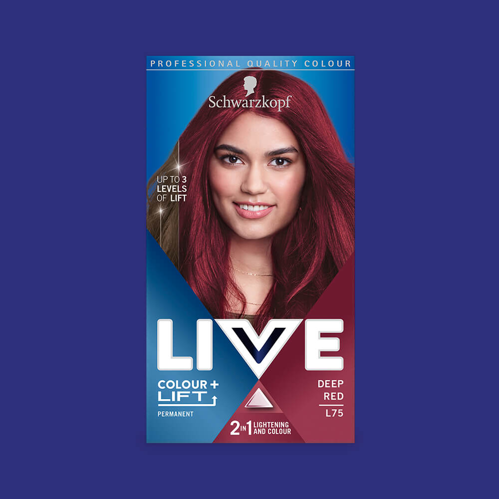 Schwarzkopf LIVE L75 DEEP RED Permanent Hair Dye Colour