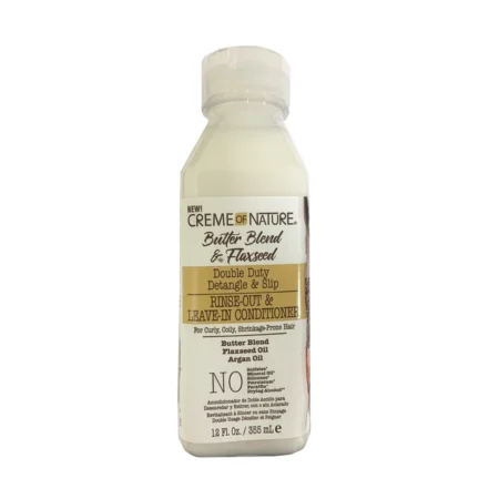 Creme Of Nature Butter Blend & Flaxseed Rinse Out & Leave-In Conditioner 12oz