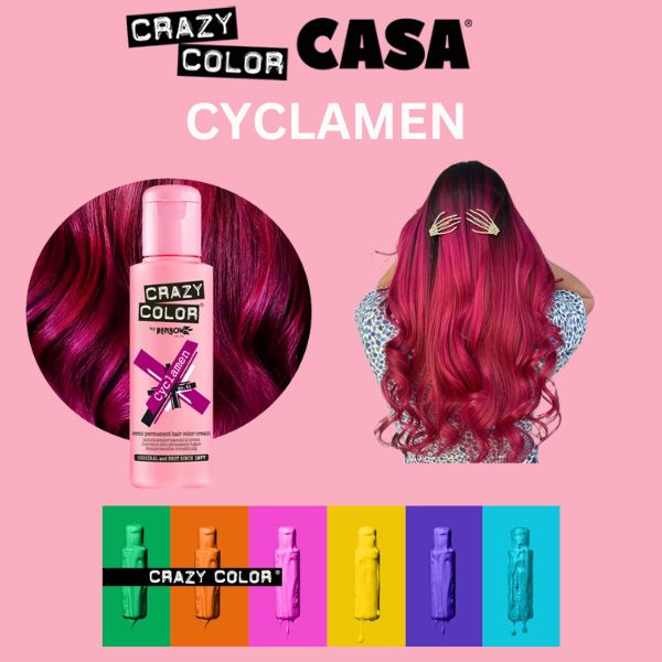 Crazy Colour Semi Permanent Hair Colour-41 Cyclamen