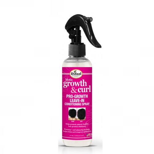 Difeel Growth & Curl Biotin Leave-In Spray 6Oz