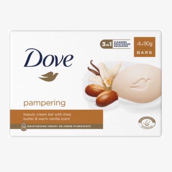 Dove Soap Bar Pampering Shea Butter 4pk