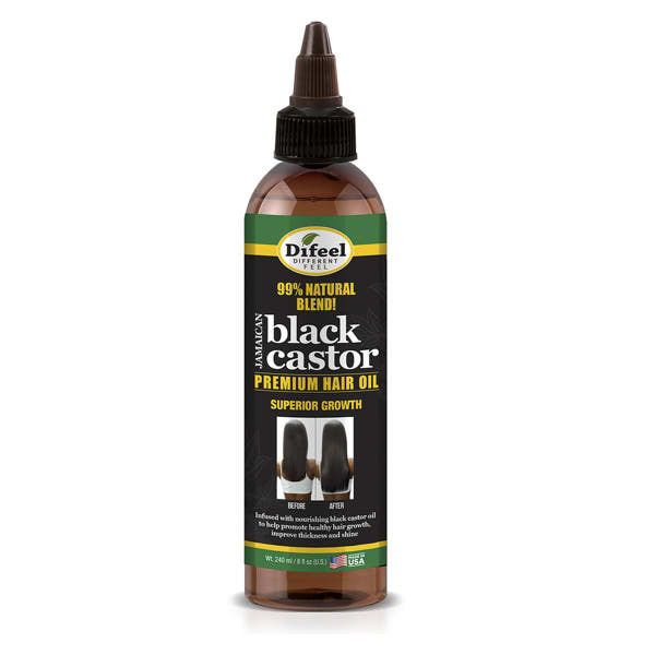 Difeel 99% Natural Blend Jamaican Black Castor Hair Oil 8 Oz